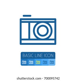 Isolated Lens Outline. Snapshot Vector Element Can Be Used For Snapshot, Lens, Camera Design Concept.