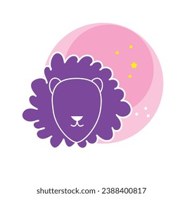 Isolated leo animal silhouette zodiac sign Vector