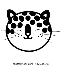 Isolated leopard cartoon vector design vector illustration