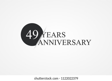 isolated lettering of happy 49 years anniversary with black color