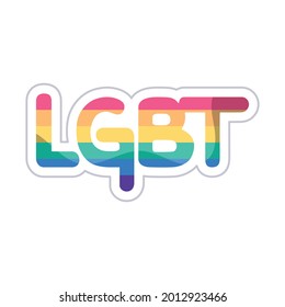 Isolated lgbt characters with rainbow color Vector