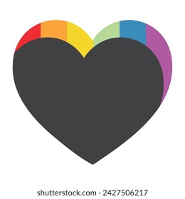 Isolated lgbt colored heart shape Vector illustration