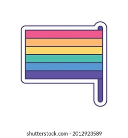 Isolated lgbt flag with rainbow colors Vector