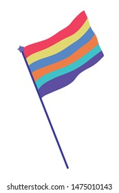 Isolated lgtbi flag design vector illustration