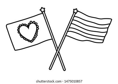 Isolated lgtbi flag design vector illustration
