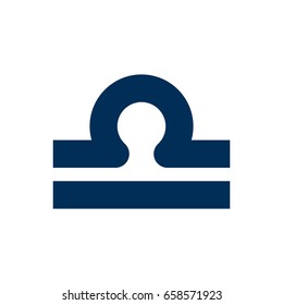 Isolated Libra Icon Symbol On Clean Background. Vector Scales Element In Trendy Style.