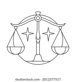 Isolated libra symbol Western zodiac signs Vector illustration