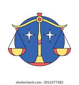 Isolated libra symbol Western zodiac signs Vector illustration