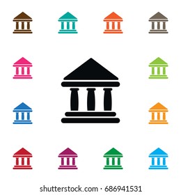 Isolated Library Icon. Institute Vector Element Can Be Used For Library, Institute, Academy Design Concept.