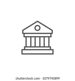 Isolated library icon line symbol on clean background. Vector museum element in trendy style.