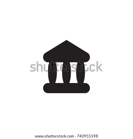 Isolated Library Icon Symbol On Clean Background. Vector Academy Element In Trendy Style.