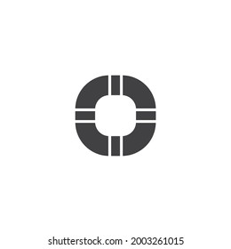 isolated lifebuoy sign icon, vector illustration