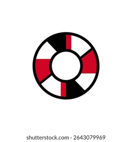 Isolated lifesaver floats supports safety graphic simple background