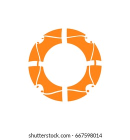 Isolated lifesaver silhouette on a white background, Vector illustration