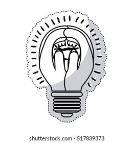 Isolated light bulb and big idea concept