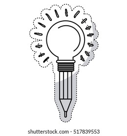 Isolated light bulb and big idea concept