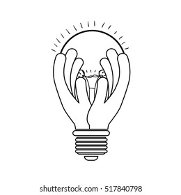 Isolated light bulb and big idea concept