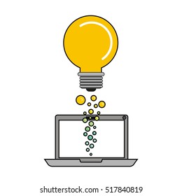 Isolated light bulb and big idea concept
