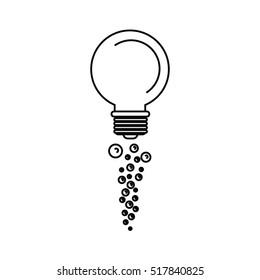Isolated light bulb and big idea concept