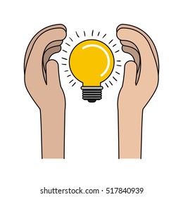 Isolated light bulb and big idea concept