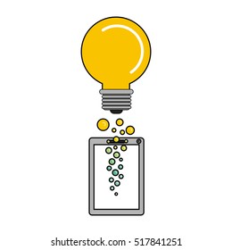 Isolated light bulb and big idea concept