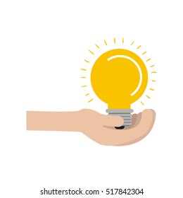 Isolated light bulb and big idea concept