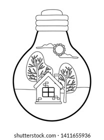 Isolated light bulb and save energy design