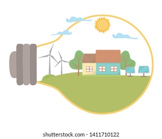 Isolated light bulb and save energy design