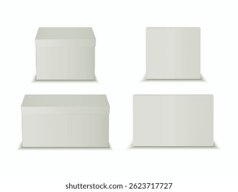 isolated Light Gray Box Mockup EPS Vector EPS Vector
