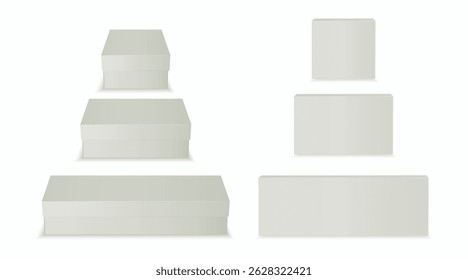 isolated Light Gray Box Mockup EPS Vector EPS Vector