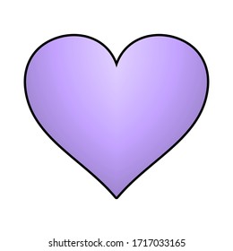 Isolated Light Violet Heart Emji Vector