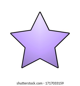 Isolated Light Violet Star Emoji Vector