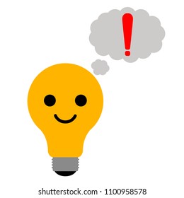 Isolated lightbulb emoticon