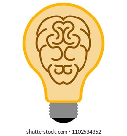 Isolated lightbulb icon