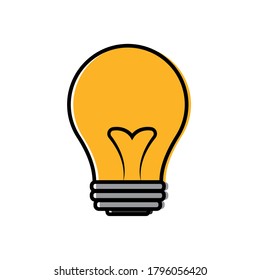 Isolated lightbulb icon. Technology equipment - Vector illustration