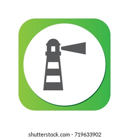 Isolated Lighthouse Icon Symbol On Clean Background. Vector Seamark Element In Trendy Style.