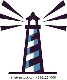 Isolated Lighthouse Logo Vector Template