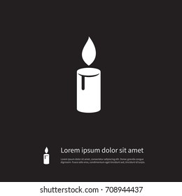 Isolated Lightup Icon. Candlelight Vector Element Can Be Used For Candlelight, Candle, Suppository Design Concept.