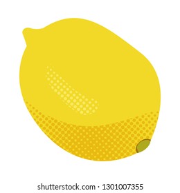 Isolated lime. Halftone style. Vector illustration design