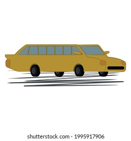 Isolated limousine icon Luxury transportation