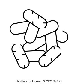 Isolierte Darstellung mehrerer Bakterien oder Mikroorganismen, die Konzepte wie Keime, Infektion, Gesundheit und mikroskopisches Leben für medizinische und wissenschaftliche Entwürfe darstellen