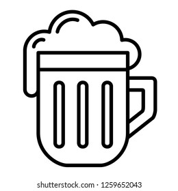 Isolated Linear Black Outline Beer Icon Stock Vector (Royalty Free ...