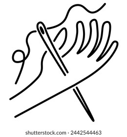 isolated linear icon hand gesture in doodle style in vector. icon template for app logo sticker poster print design