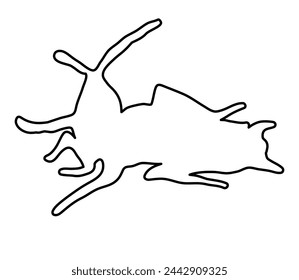 isolated linear icon of insect in doodle style in vector. icon template for app logo sticker poster print design