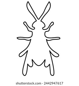 isolated linear icon of insect in doodle style in vector. icon template for app logo sticker poster print design