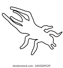 isolated linear icon of insect in doodle style in vector. icon template for app logo sticker poster print design