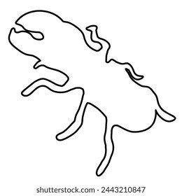 isolated linear icon of insect in doodle style in vector. icon template for app logo sticker poster print design
