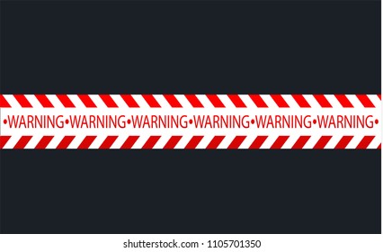 Isolated lines of insulation. Realistic warning tapes. Signs of danger. Vector illustration, isolated on a cellular background. Yellow color.