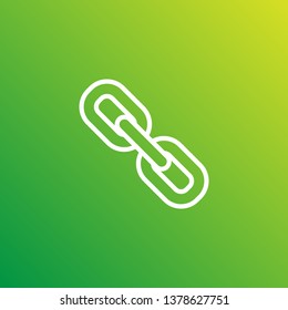 Isolated link icon line symbol on clean background. Vector hyperlink element in trendy style.