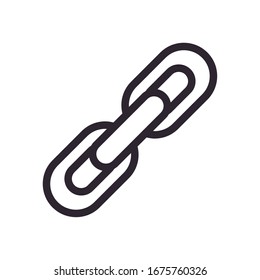 Icono de estilo de línea de símbolo de vínculo aislado Isoled Vector ilustración